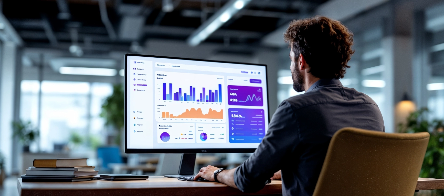 User behaviour metrics and SEO analytics dashboard