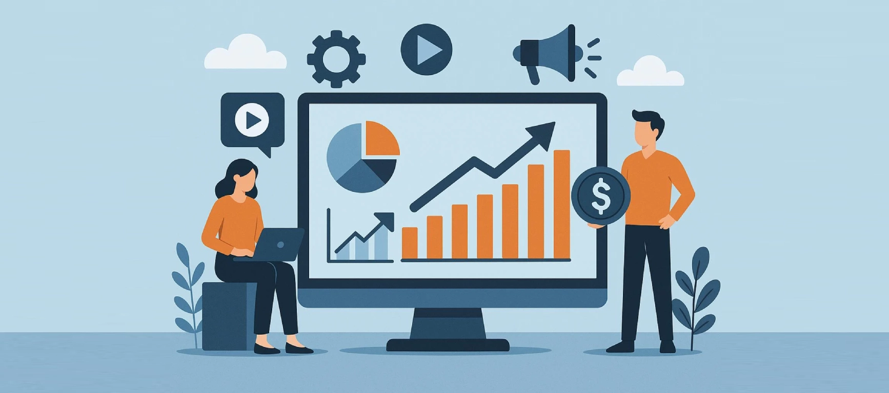 Performance marketing concepts showing CPA, conversion tracking, and ROI optimization