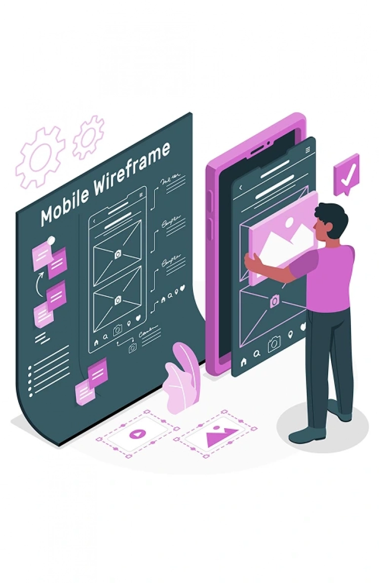 Mobile-First Web Design Vector Thumbnail Image